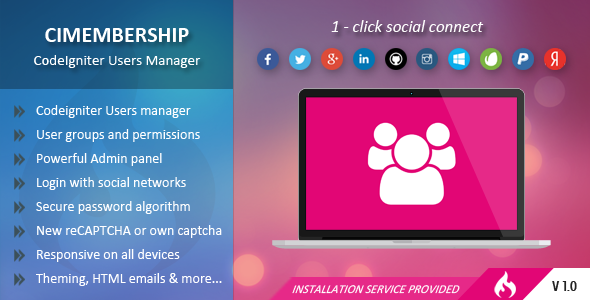 CIMembership – CodeIgniter Users Manager