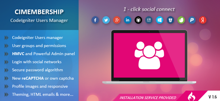 CIMembership – CodeIgniter Users Manager v1.6 released